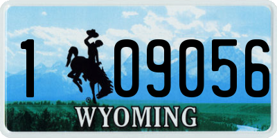 WY license plate 109056