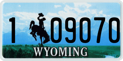 WY license plate 109070