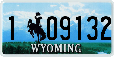 WY license plate 109132