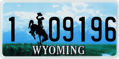 WY license plate 109196