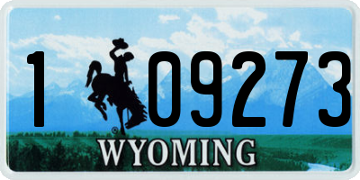WY license plate 109273