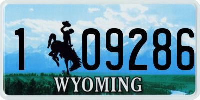 WY license plate 109286