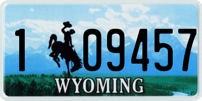 WY license plate 109457