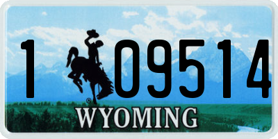 WY license plate 109514