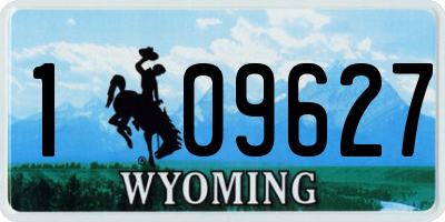 WY license plate 109627