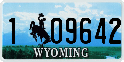 WY license plate 109642