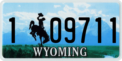 WY license plate 109711