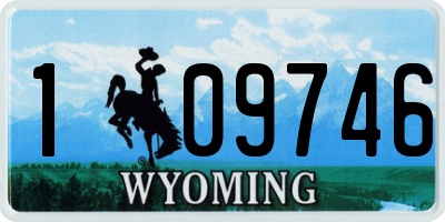 WY license plate 109746