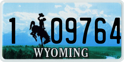 WY license plate 109764