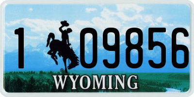 WY license plate 109856