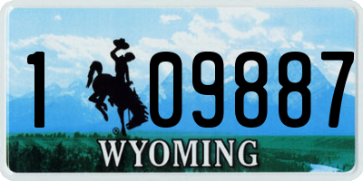WY license plate 109887
