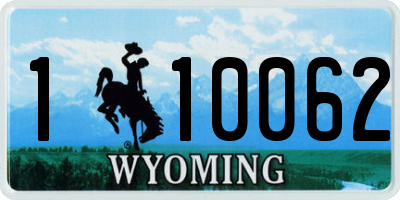 WY license plate 110062