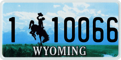 WY license plate 110066