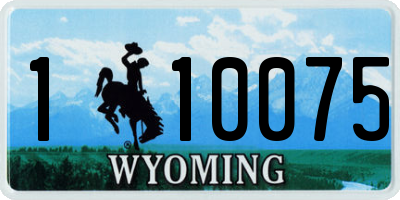 WY license plate 110075