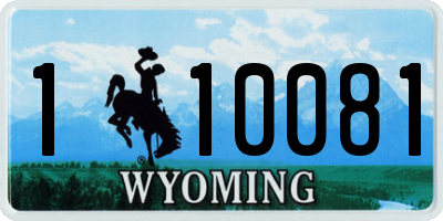 WY license plate 110081