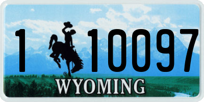 WY license plate 110097