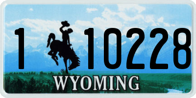 WY license plate 110228