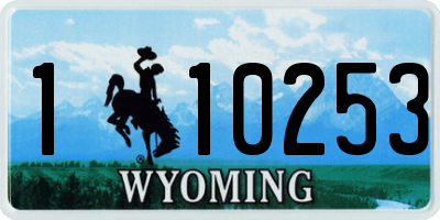 WY license plate 110253