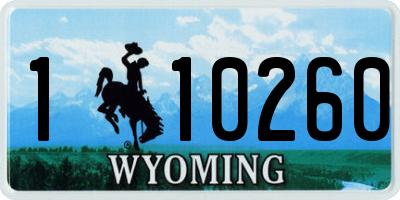 WY license plate 110260