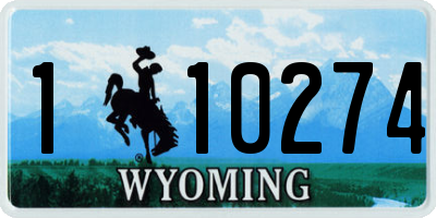 WY license plate 110274