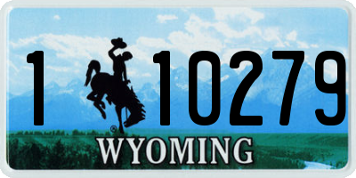 WY license plate 110279