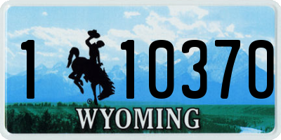WY license plate 110370