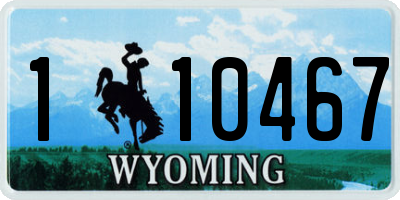WY license plate 110467