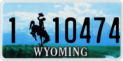 WY license plate 110474