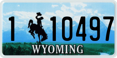 WY license plate 110497