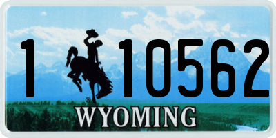 WY license plate 110562