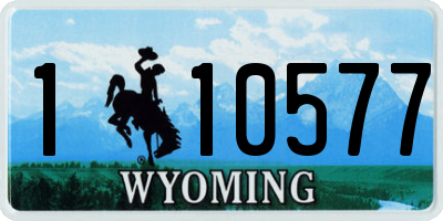 WY license plate 110577