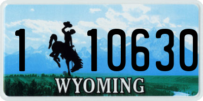 WY license plate 110630