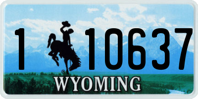 WY license plate 110637