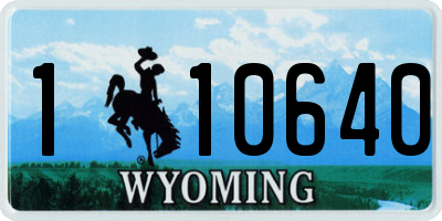 WY license plate 110640
