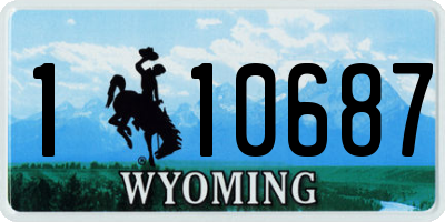 WY license plate 110687