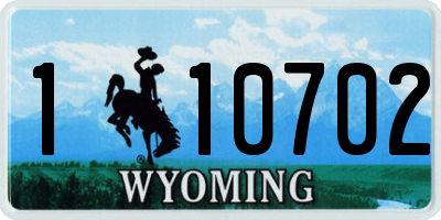 WY license plate 110702