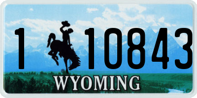 WY license plate 110843