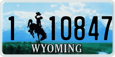 WY license plate 110847