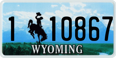WY license plate 110867