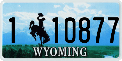 WY license plate 110877