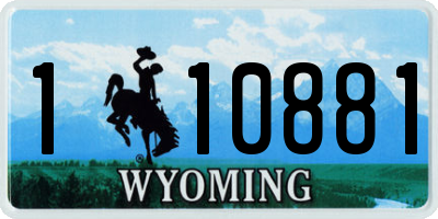 WY license plate 110881