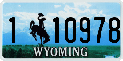 WY license plate 110978