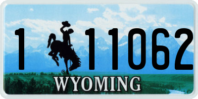 WY license plate 111062