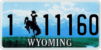 WY license plate 111160