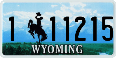WY license plate 111215