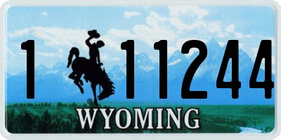 WY license plate 111244