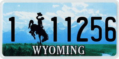 WY license plate 111256