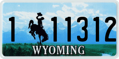 WY license plate 111312