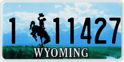 WY license plate 111427