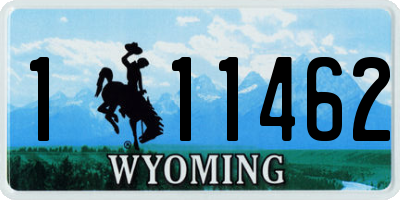 WY license plate 111462